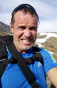 Jeg er ikke noe vakkert syn etter åtte kilometer i fjellet.