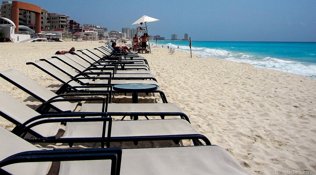 Fantastiske stender i Cancun. Og godt med plass :)