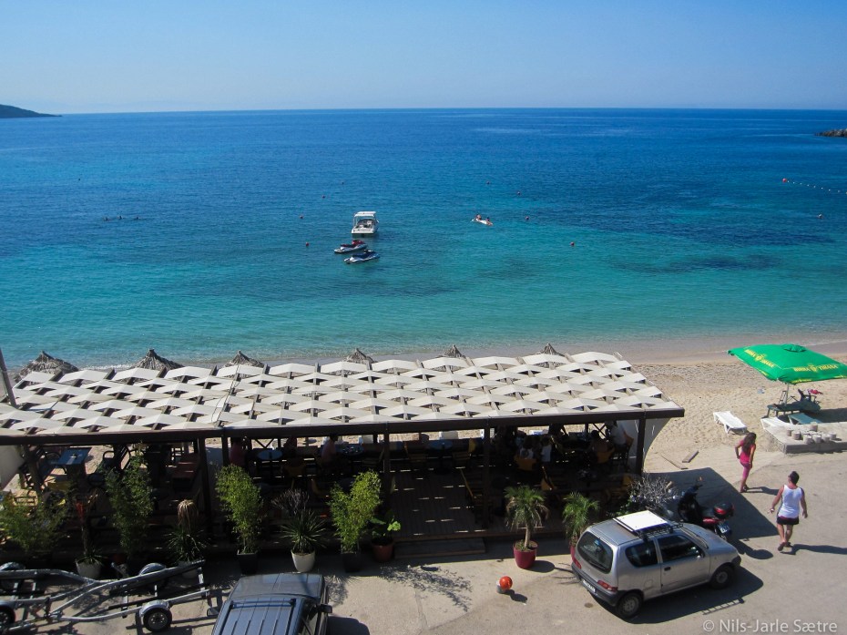 Utsikten fra leiligheten som vi fikk låne første natten i Hemara.