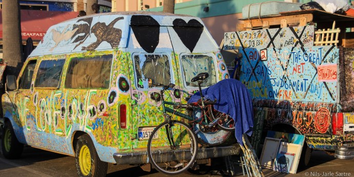 En av mange alternative bosteder man finner i Venice Beach.